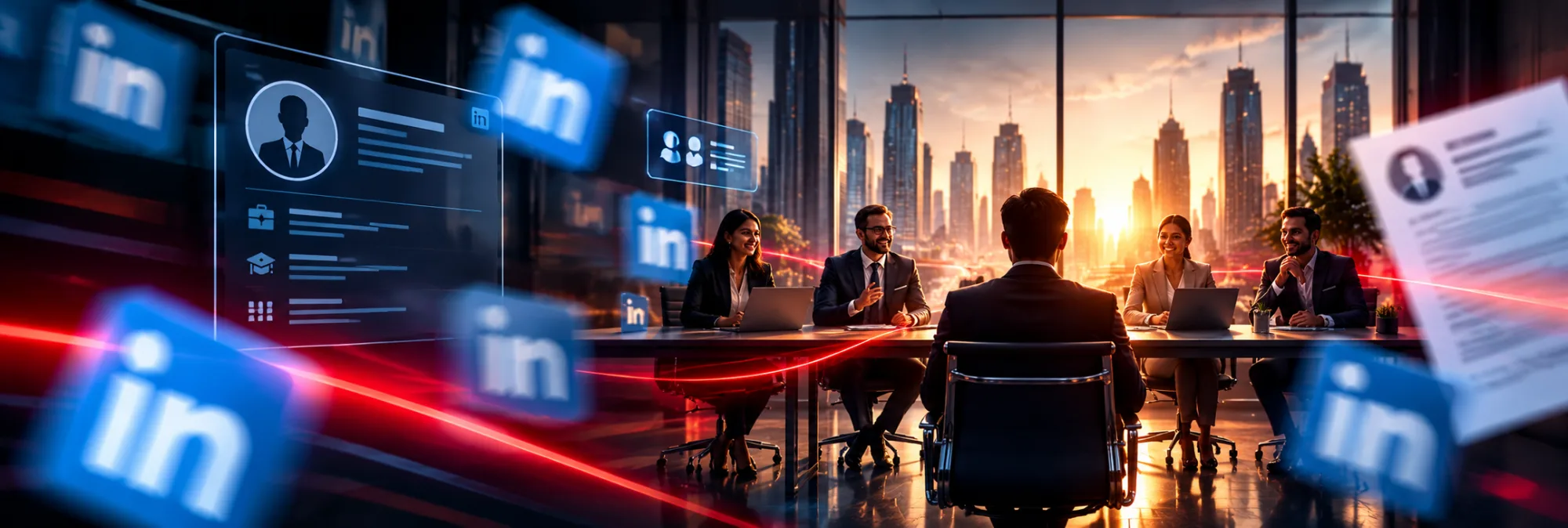 Cinematic LinkedIn Interview at Sunset